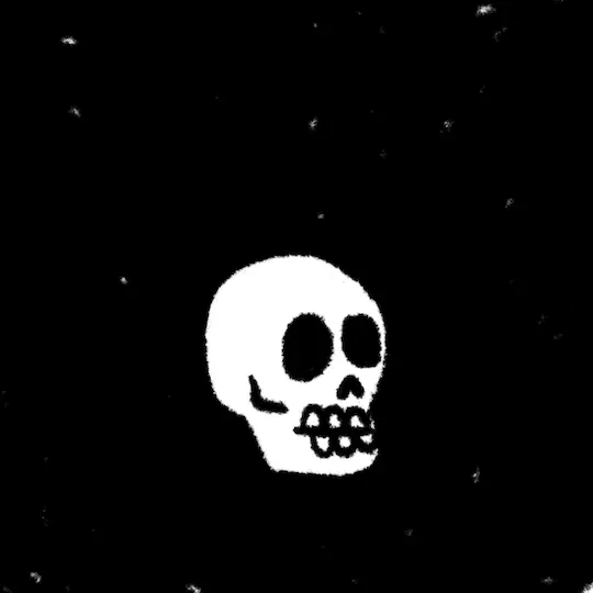 Animation of skull and flowers